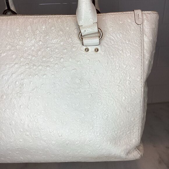 Kate Spade Wellesley Quinn Ostrich Tote Preloved - Picture 5 of 16